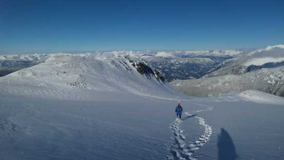 Plunging down Phalanx Glacier