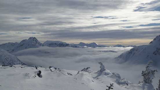 Very cool valley clouds looking south. 