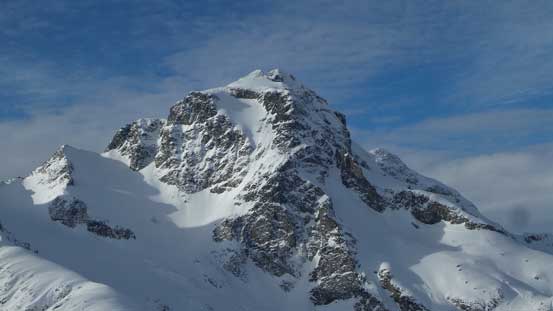 A zoomed-in view of Joffre Peak