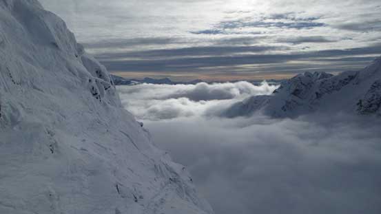 The terrain starts to get quite steep 