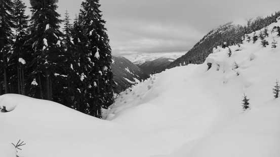 Merging onto the uppermost reach of Twin One FSR