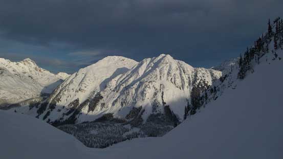 Looking back at the south side of Mt. Duke