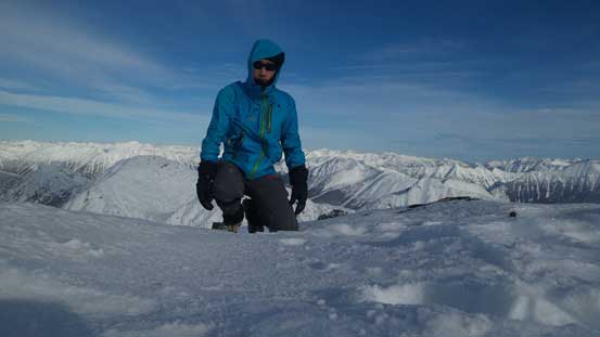 Me on the summit of Snowspider Mountain