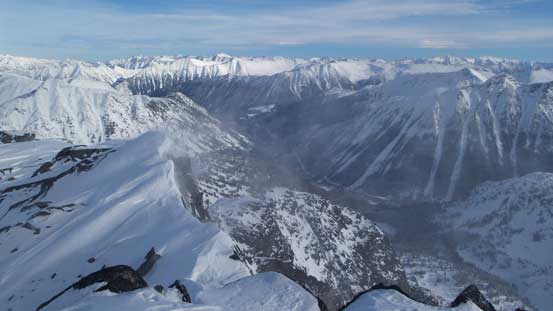 Looking down into the upper Van Horlick Valley