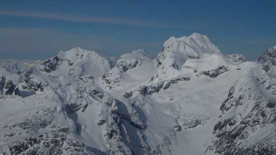 Mt. Matier with Mt. Hartzell and Slalok Mountain to its left