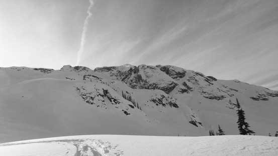 Looking back towards the summit