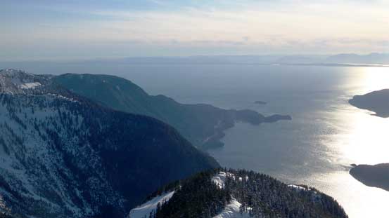 A zoomed-in view of Horseshoe Bay area