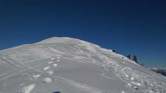 Leaving the summit behind