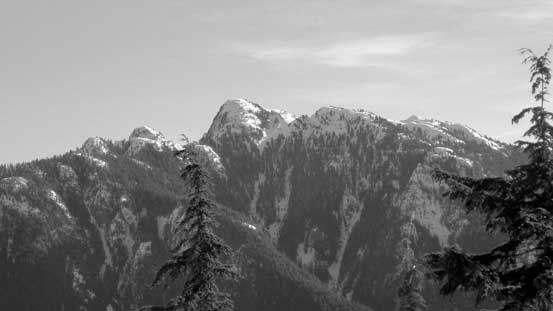 Mt. Seymour with Runner Peak on left and Tim Jones/Pump Peaks on right.
