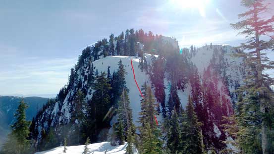 Another picture looking back at the first steep down-climb