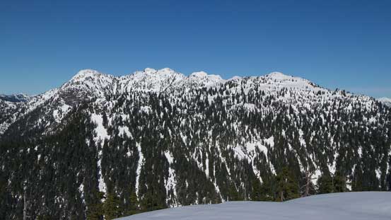 Further north along the ridge are Coliseum, Burwell and eventually, Cathedral Mtn.
