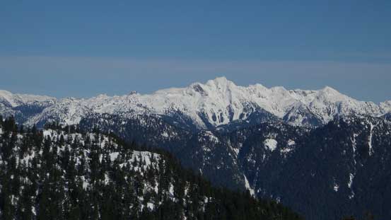 The snowy S. Face of Meslilloet Mountain