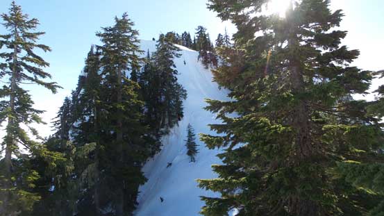 Ahead is the upper steep pitch