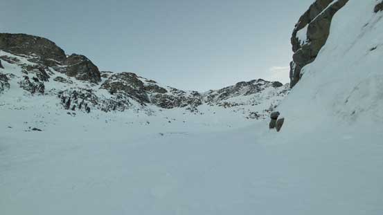 Grunting my way up the climber's left access to the Matier Icefall
