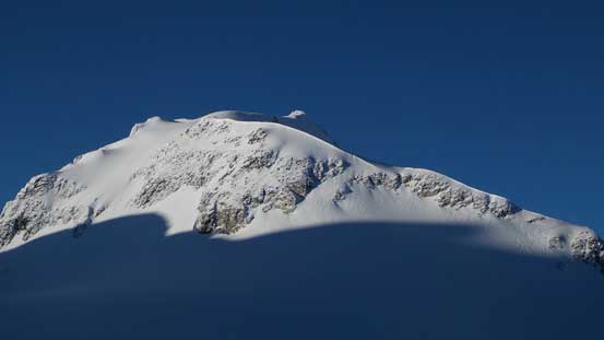 The east side of Slalok Mountain. A popular access goes up the lower right of this shot