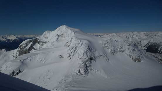A full view of Slalok Mountain