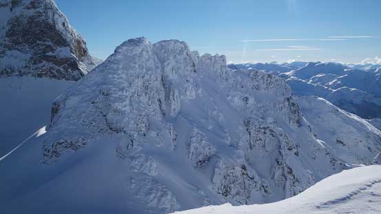 The north face of Mt. Hartzell. My route would go up from the backside. 