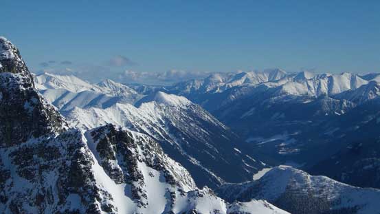 This is looking down the Duffey Road towards Lillooet direction. Mt. Brew is the highest. 