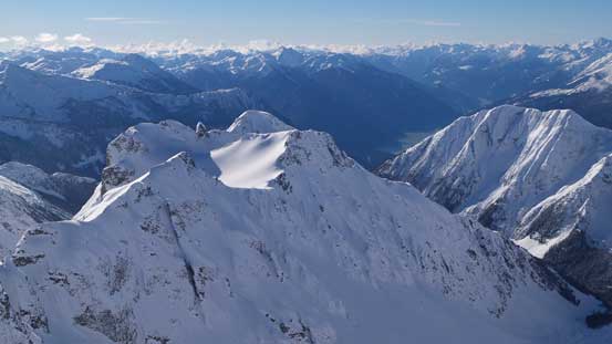 A wider shot looking down the Lillooet Lake valley