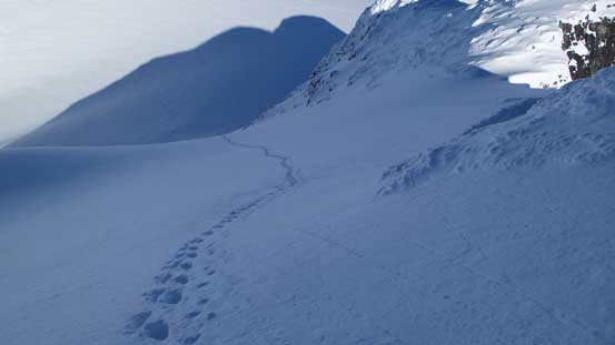 Looking down the upper NW Face of Mt. Spetch. 