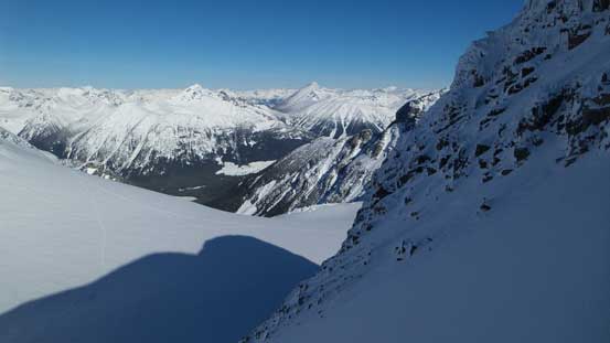 A sideway view from the lower face