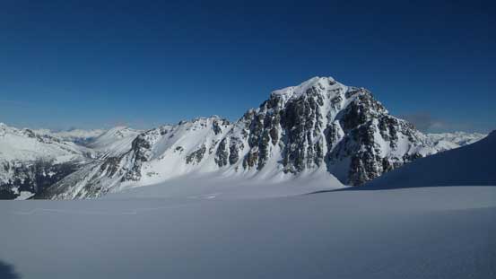 Joffre Peak with its Aussie Couloir properly displaced