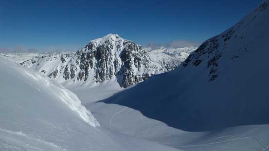Joffre Peak and Matier Glacier from partway up Mt. Hartzell