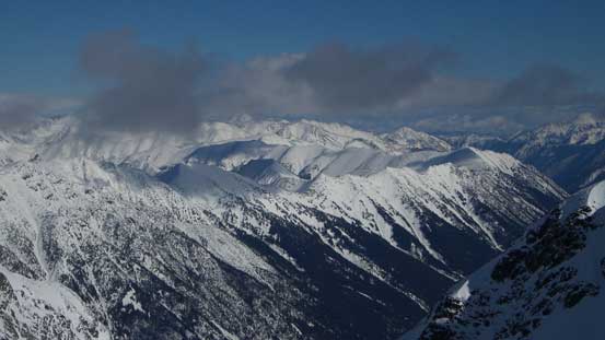 Peaks in the eastern Cayoosh Range by Downton Creek drainage