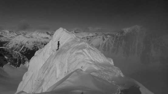 Looking back at the true summit