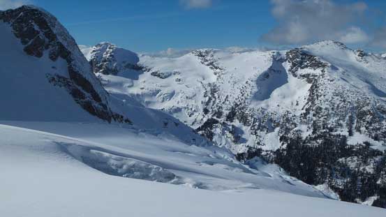 Just above the icefalls, looking across towards Mt. Taylor