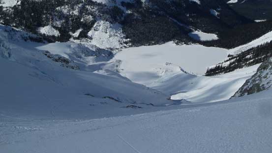 This is the big slope that I had to descend to upper Joffre Lake