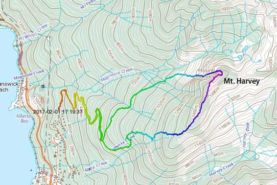 Mt. Harvey via N. Ramp and down SW Ridge